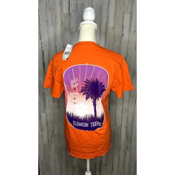 NWT Clemson Tigers Orange‎ Scenic Back Design Unisex Short Sleeve T-Shirt - Picture 4 of 5